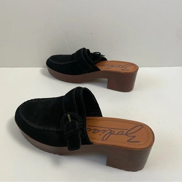 Zodiac Raine Suede Chunky Mules Clogs Size 9M Black - Picture 3 of 15